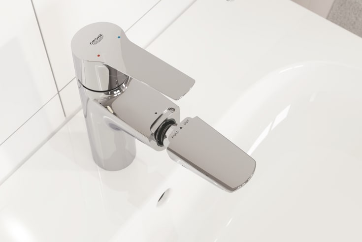 Grohe Start M servantbatteri, uttrekkbar tut, krom
