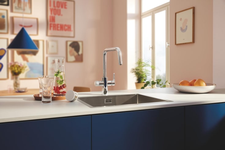 GROHE BLUE PURE START togrebsbatteri 223mm tud 1h/U-tud t/koldt