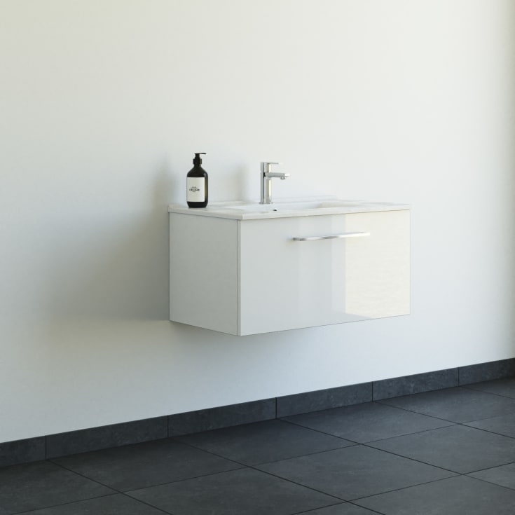 Dansani Mido+ möbelpaket, 81x45,5 cm, vit högglans