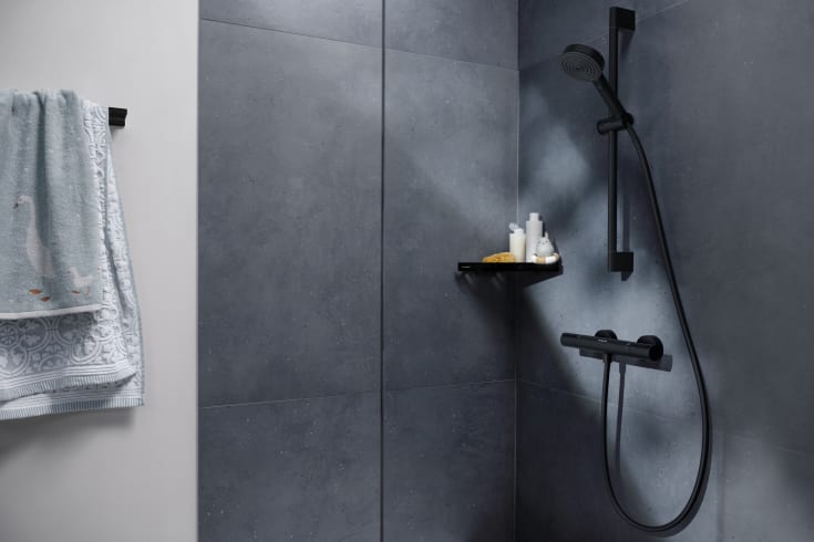 Hansgrohe Ecostat Element brusearmatur, mat sort