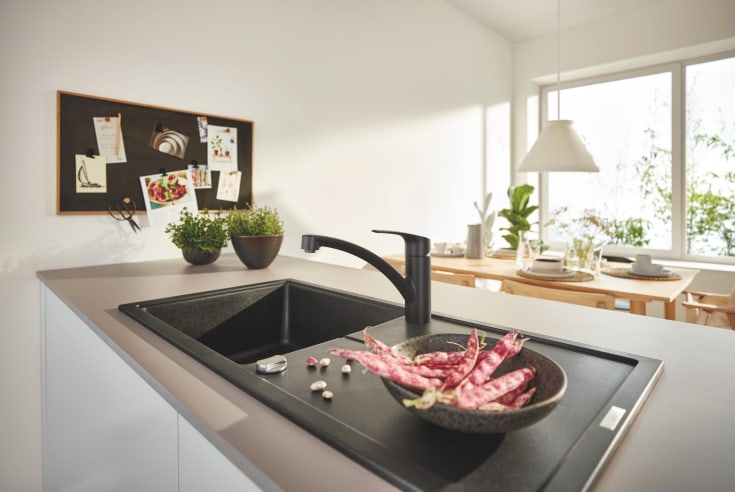 Grohe Eurosmart kjøkkenbatteri, matt sort