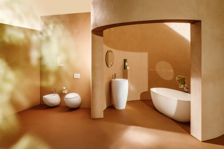 Laufen Il Bagno Alessi vägghängd toalett, utan spolkant, rengöringsvänlig, vit