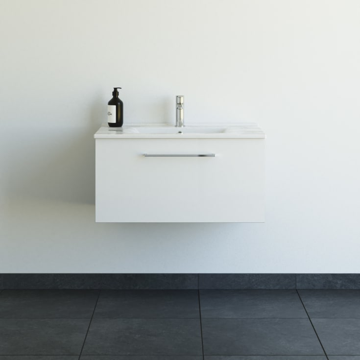 Dansani Mido+ möbelpaket, 81x45,5 cm, vit högglans