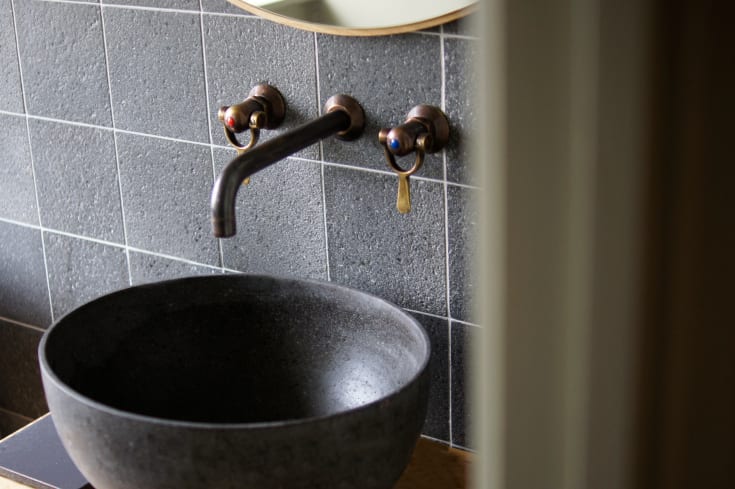 Toni SP håndvaskarmatur, bruneret messing