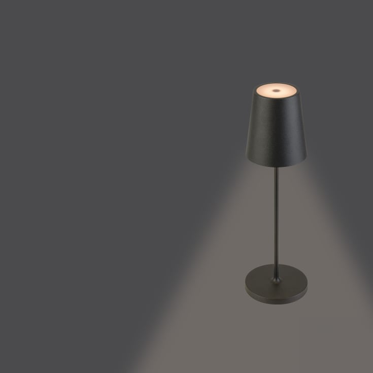 SLV Vinolina Two uppladningsbar bordslampa, svart