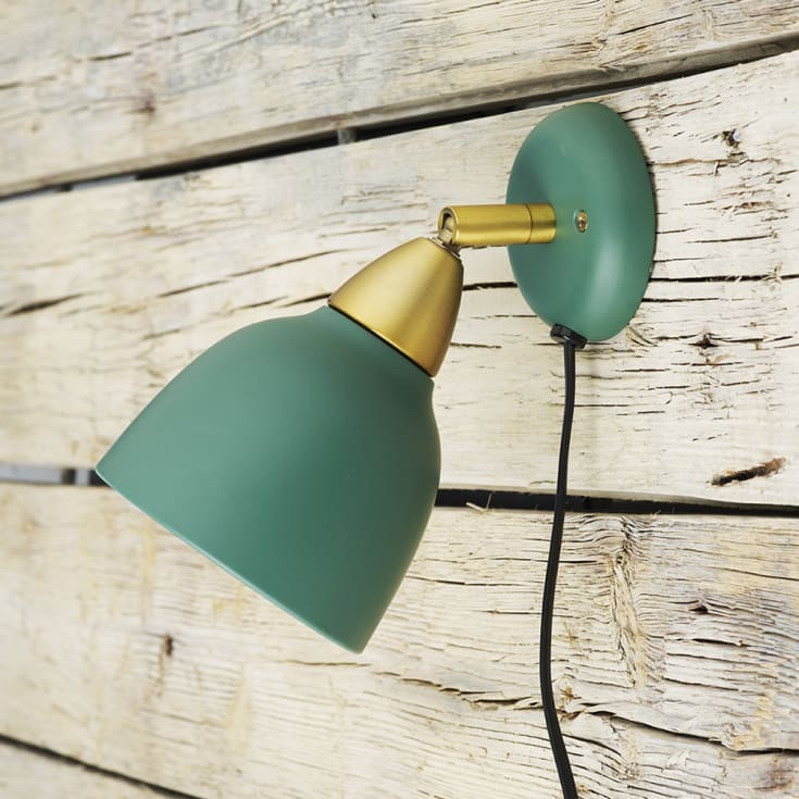 Superliving Urban vegglampe, kort, mørk grønn
