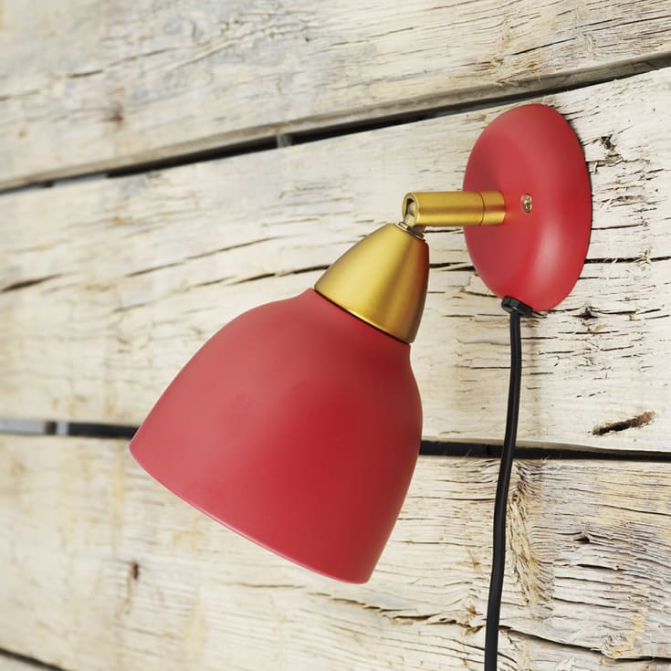 Superliving Urban vegglampe, kort, rød