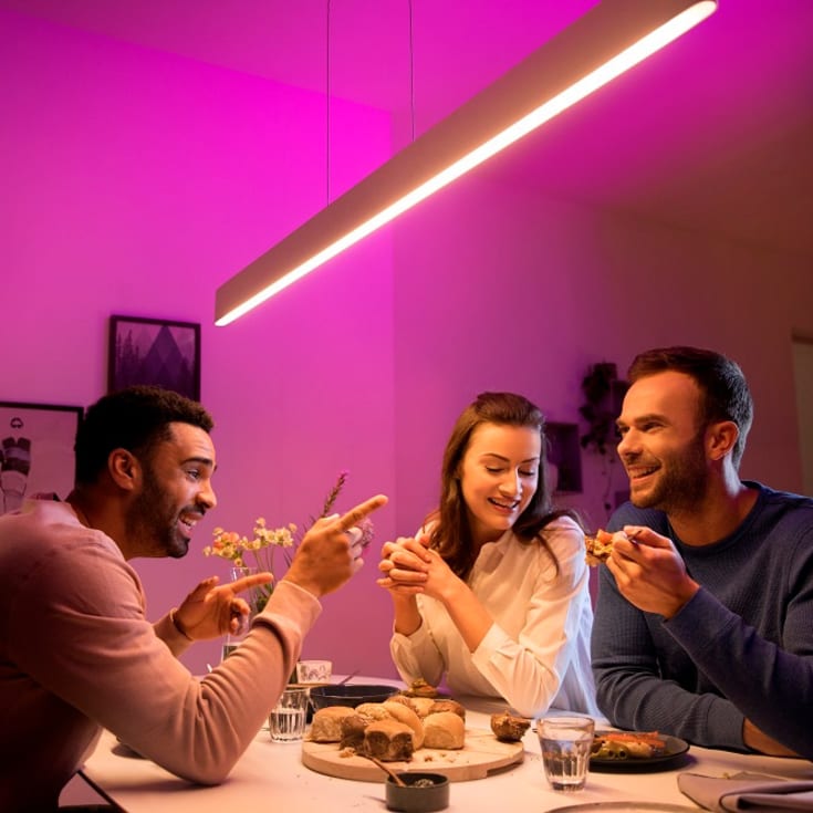 Philips Hue Ensis langbordspendel, hvid