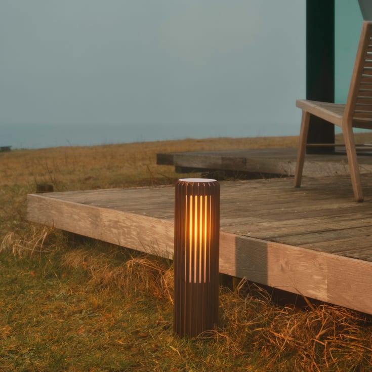 Nordlux Aludra trädgårdslampa, brun, 45 cm