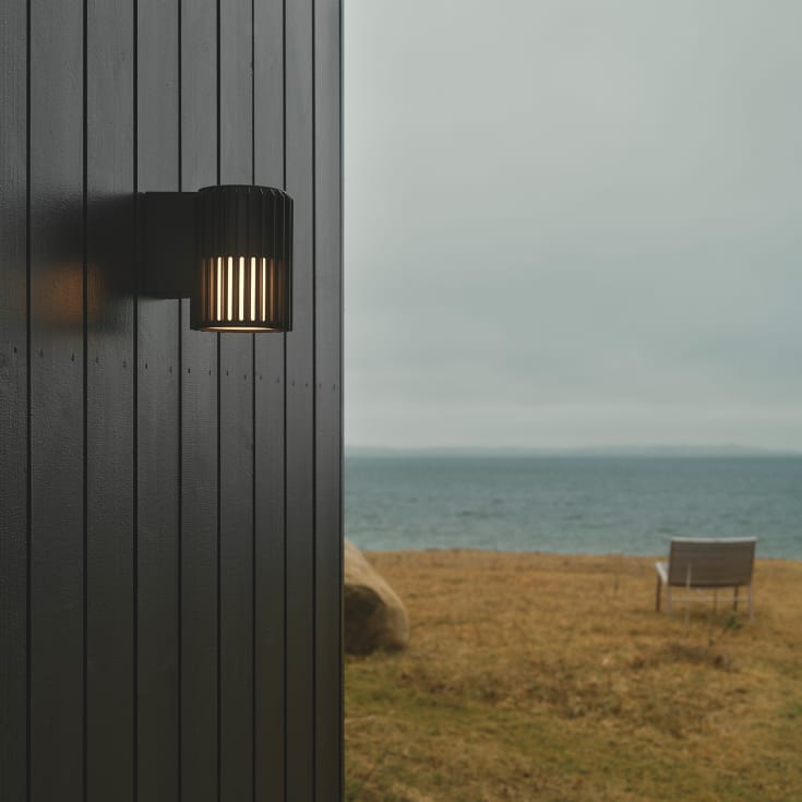 Nordlux Aludra vägglampa utomhus, svart