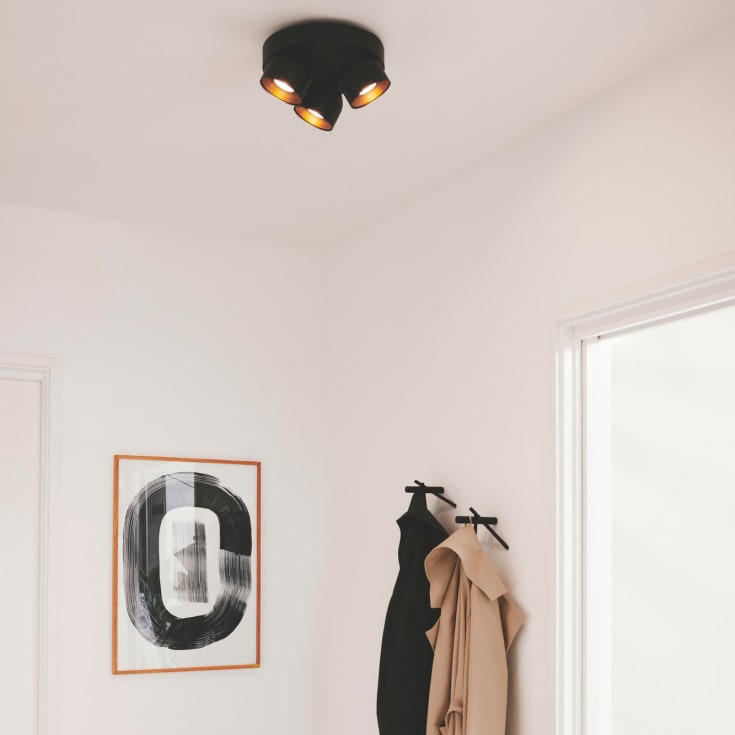 Nordlux Pitcher takspotlight, svart