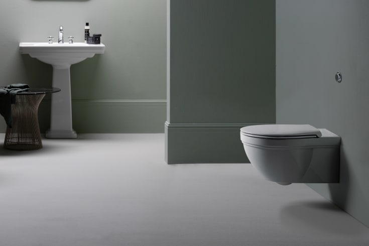GSI Classic vegghengt toalett, antibakteriell, hvit