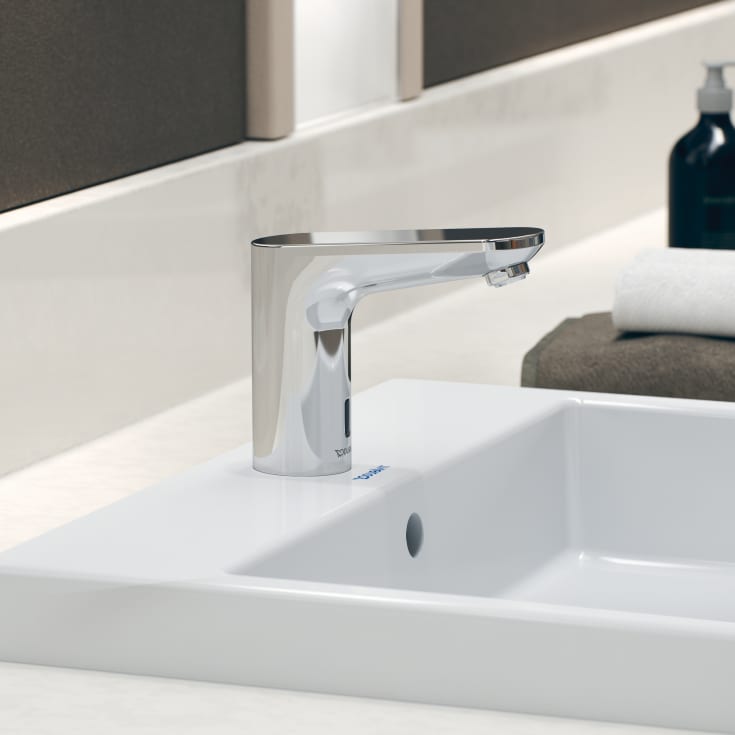 Duravit Sensor 1 servantbatteri, berøringsfritt, krom