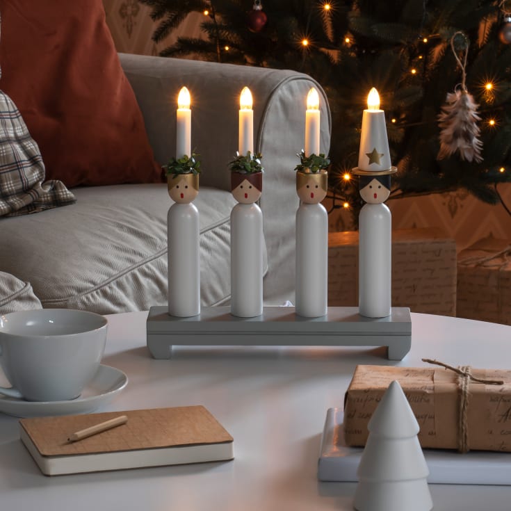 Konstsmide Lucia julelysestake, 4 lys