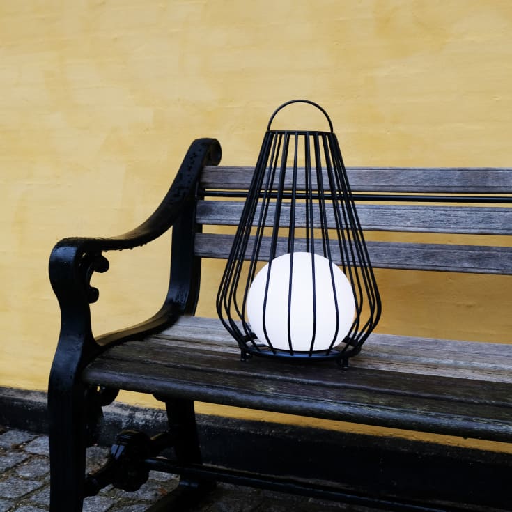 Dyberg Larsen Evesham solcellslykta, svart, 48 cm