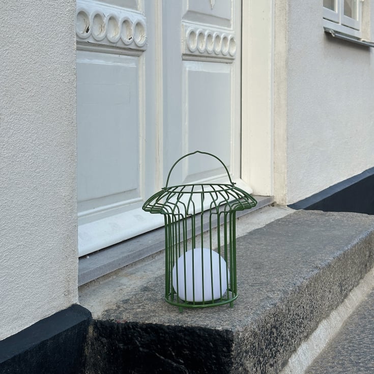 Dyberg Larsen Basket uppladdningsbar utomhumlykta, grön