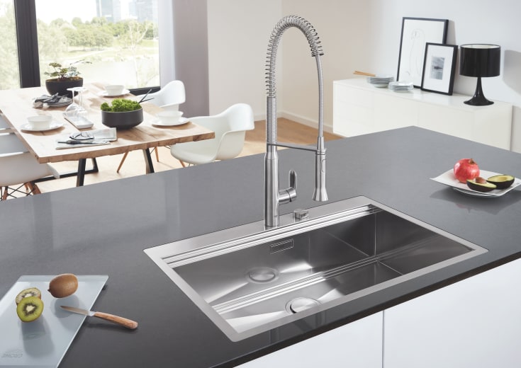 Grohe K7 köksblandare, stål
