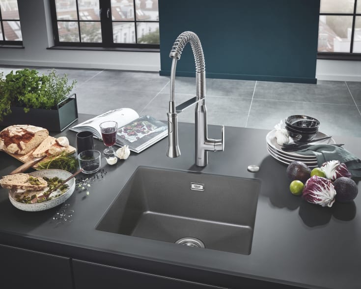 Grohe K7 kjøkkenarmatur med uttrekkbar tut, rustfri stål