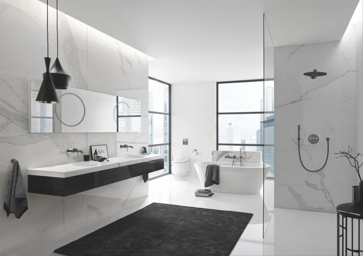 Grohe Essentials handdukskrok, borstat svart krom