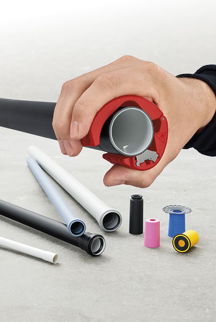 KNIPEX BiX® skæreværktøj til kunststofrør og samlemuffer