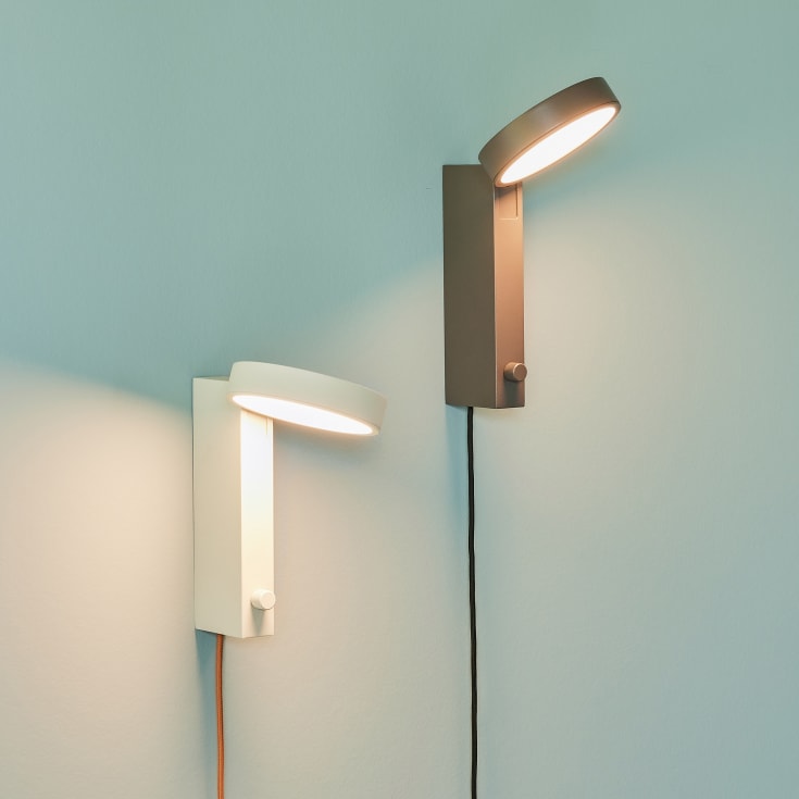 Hübsch Crea vägglampa, brun