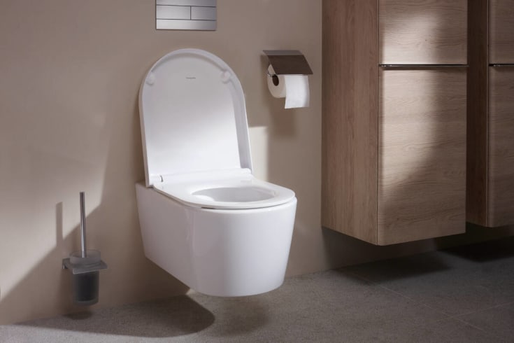 Hansgrohe EluPura S 540 vägghängd tolaett, utan spolkant, rengöringsvänlig, vit