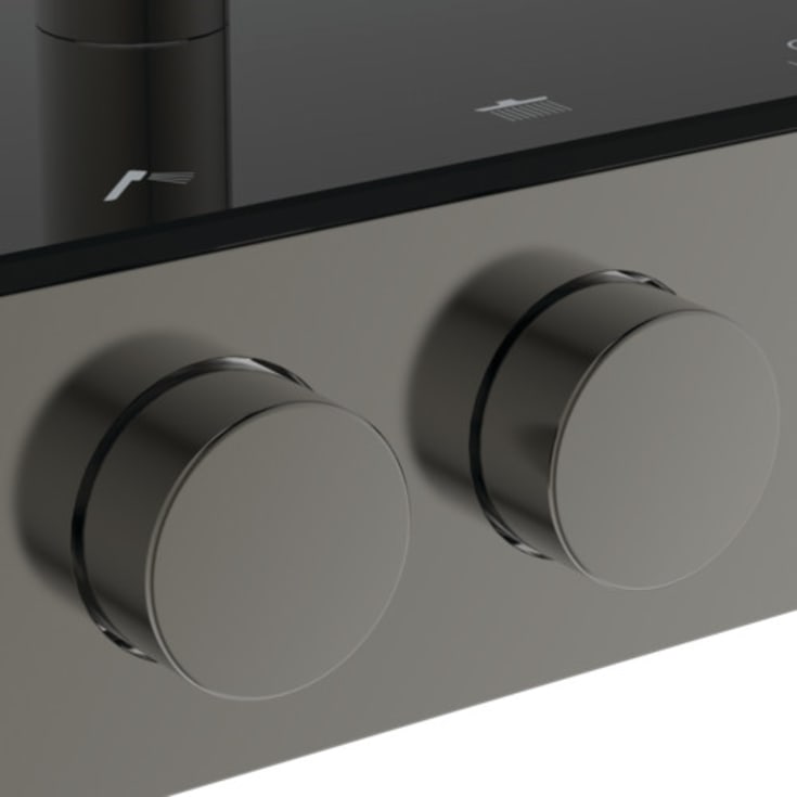 Ideal Standard Ceratherm Solos brusesæt, vandbesparende, sort krom