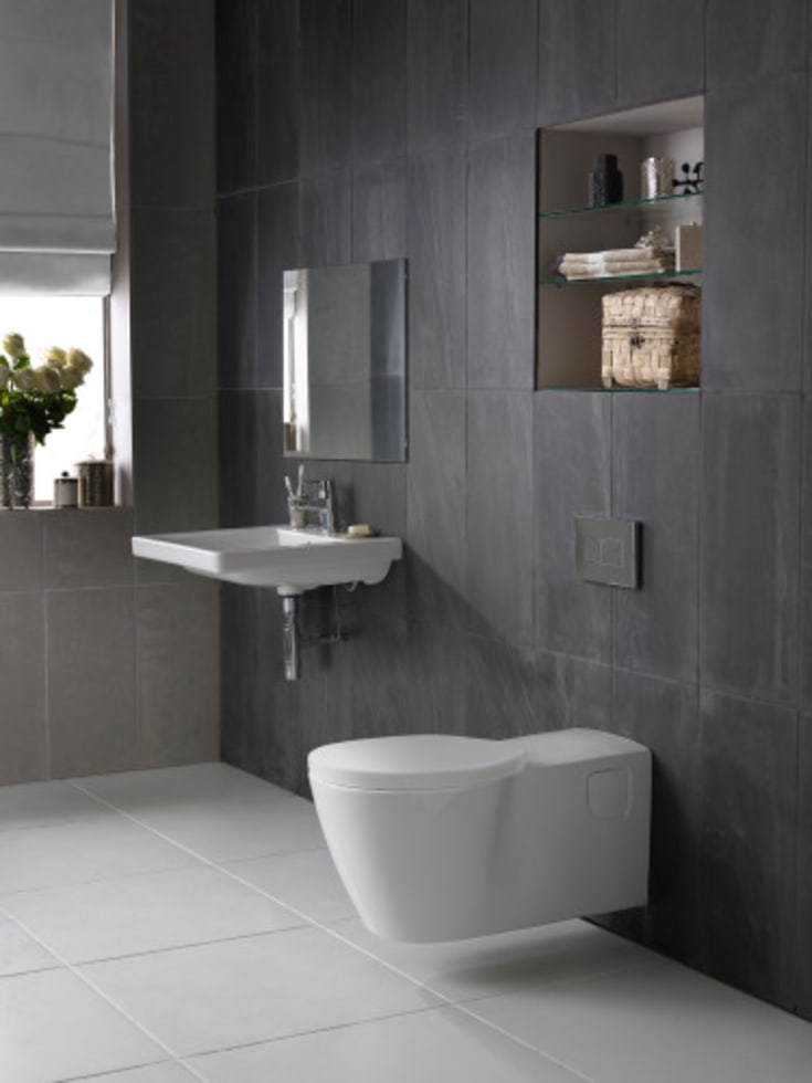 Ideal Standard Connect Freedom væghængt toilet, uden skyllekant, hvid