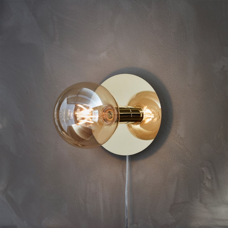 DISC Væg-/loftlampe 1L messing