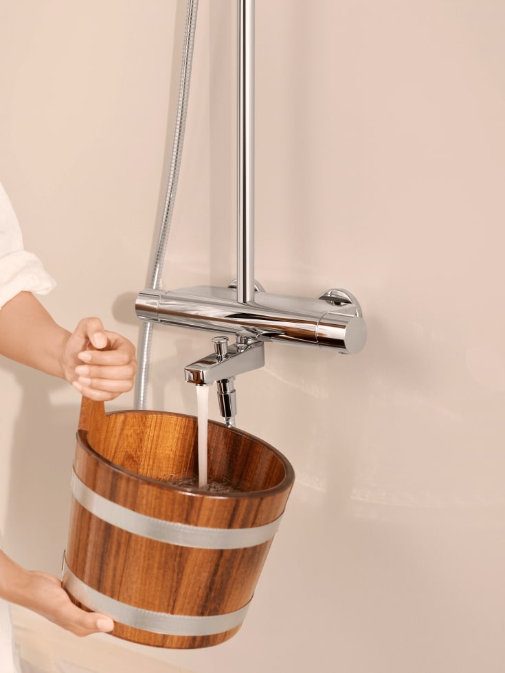 Oras Optima Style badkarsblandare med duschset, krom