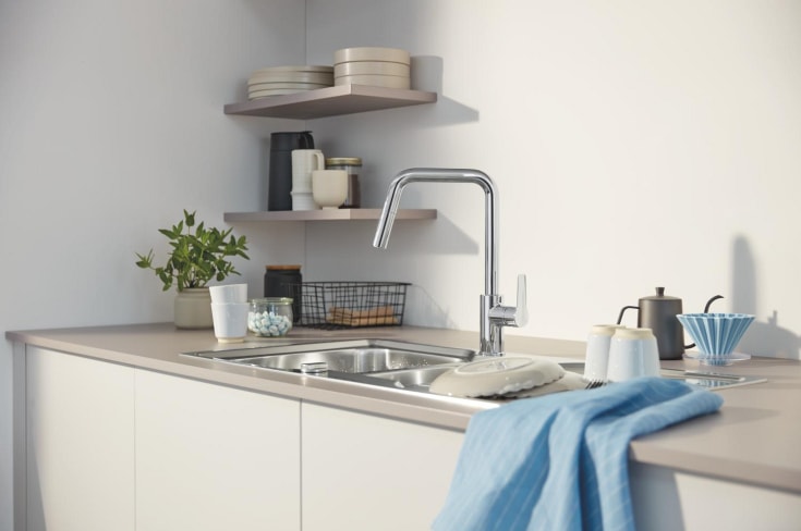 Grohe Start køkkenarmatur, udtrækstud, krom