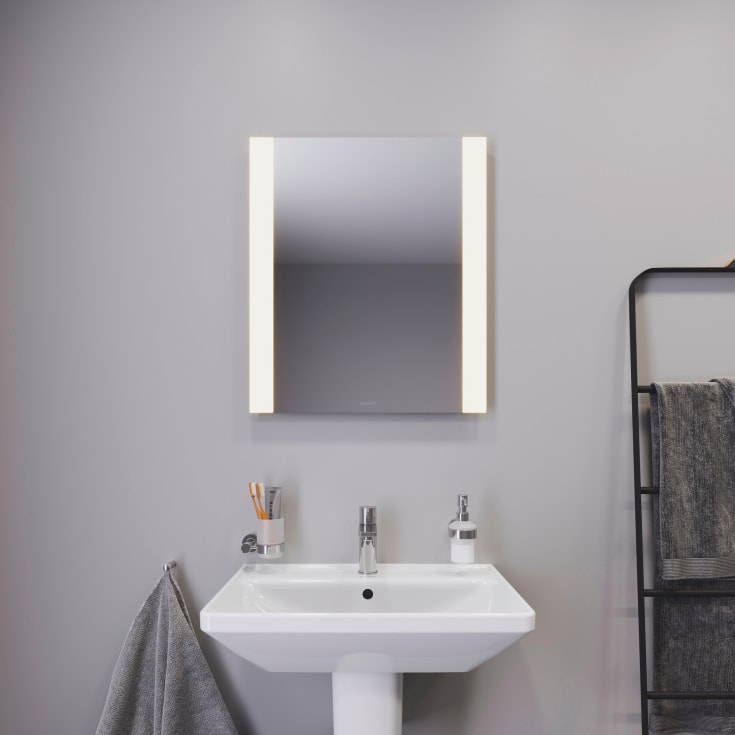 Duravit speil med lys, sensor, 60x70 cm