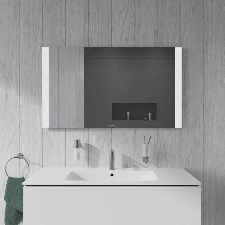 Duravit spejl med lys, 120x70 cm
