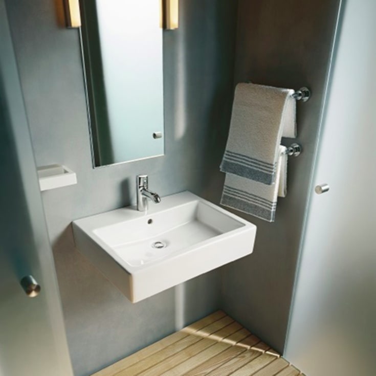 Duravit Vero møbelservant, 70x47 cm, med wondergliss, hvit
