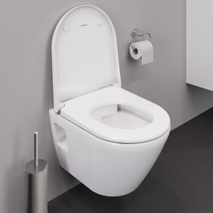 Duravit D-Neo vegghengt toalett, uten skyllekant, hvit