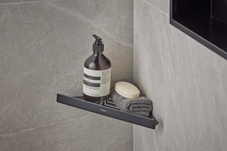 Hansgrohe AddStoris brusehylde, mat sort