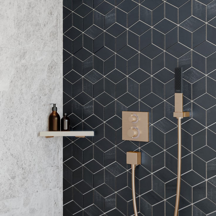 Hansgrohe AddStoris duschhylla, borstat brons