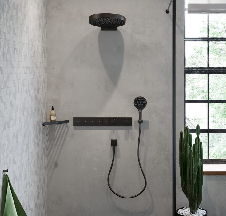 Hansgrohe AddStoris håndkleknagg, børstet sort krom