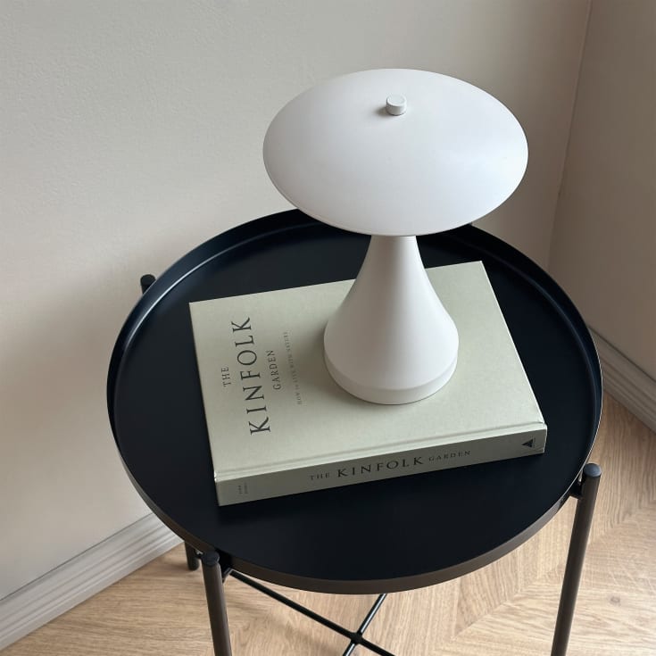 Dyberg Larsen Vienna genopladelig bordlampe, hvid