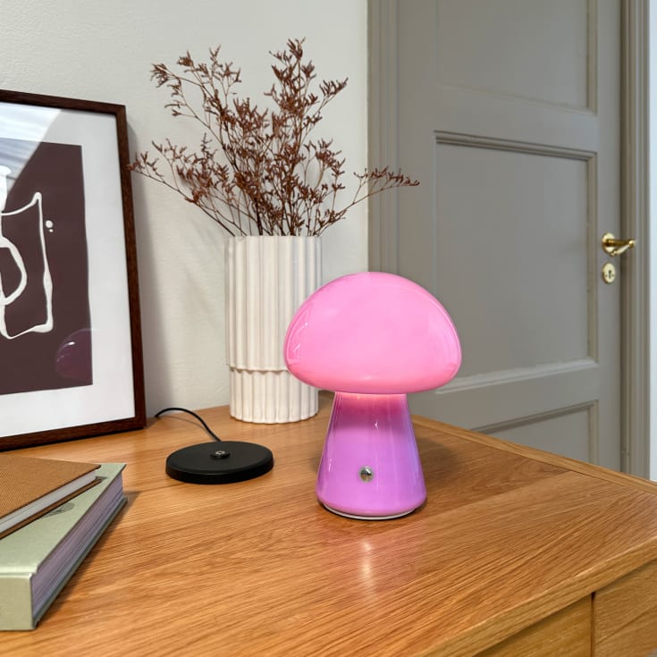 Dyberg Larsen Morkel oppladbar bordlampe, lilla