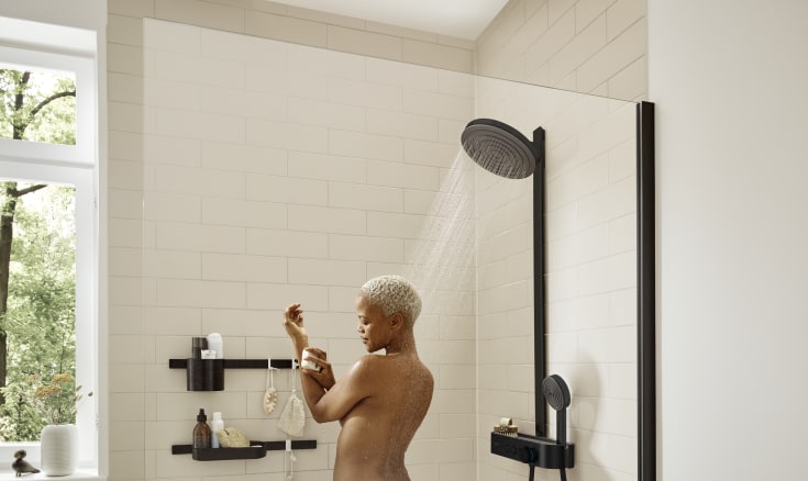 Hansgrohe Pulsify S duschset, vattenbesparande, matt svart