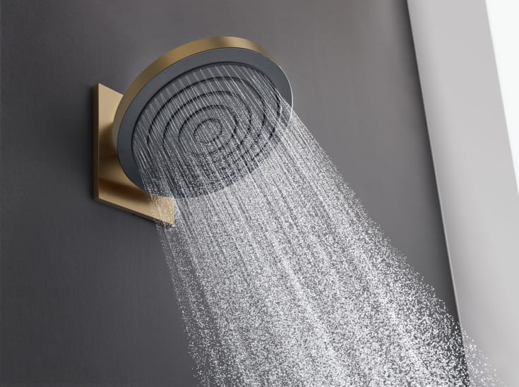 Hansgrohe Pulsify dusjarm, 15,1 cm, børstet bronse