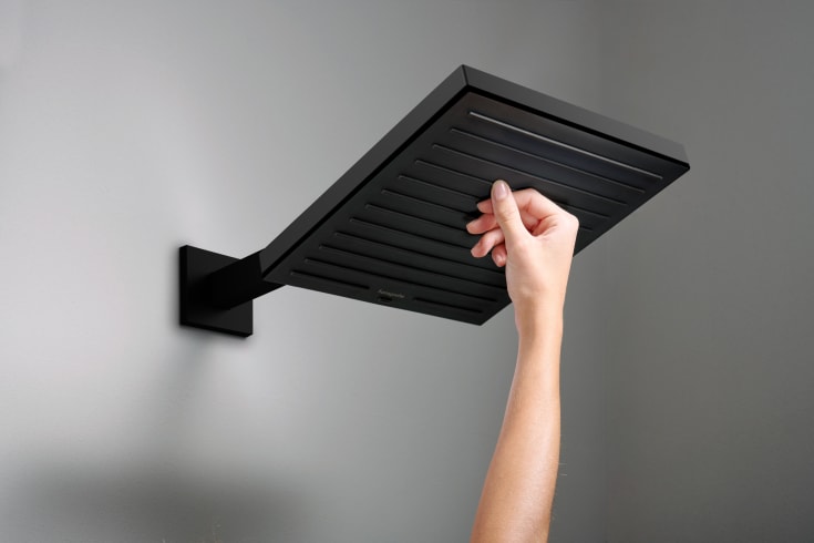 Hansgrohe Pulsify E brusehoved, 26x26 cm, vandbesparende, mat sort
