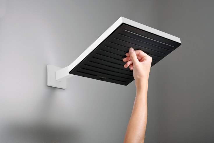 Hansgrohe Pulsify E dusjhode, 26x26 cm, vannbesparende, matt hvit
