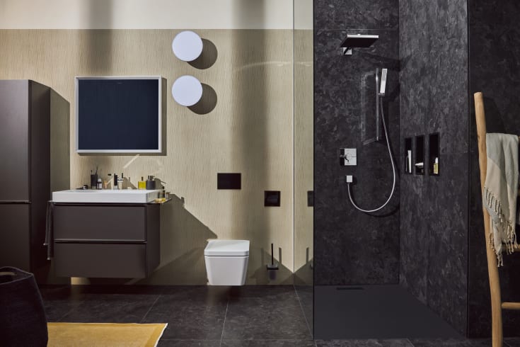 Hansgrohe Pulsify E brusehoved, 26x26 cm, vandbesparende, krom