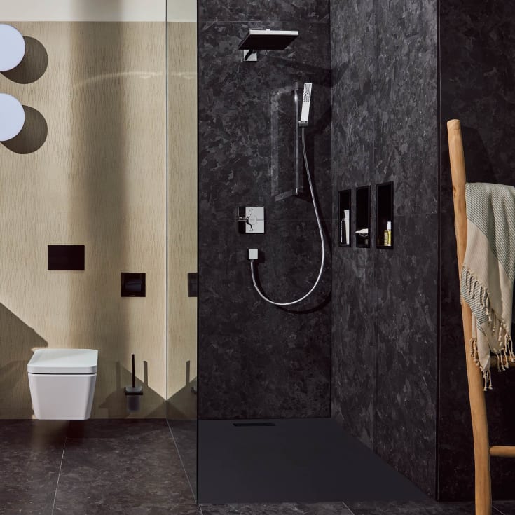 Hansgrohe Pulsify E takdusch, 26x26 cm, vattenbesparande, krom
