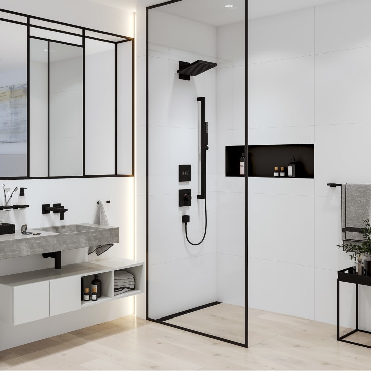 Hansgrohe Pulsify E takdusch, 26x26 cm, matt svart