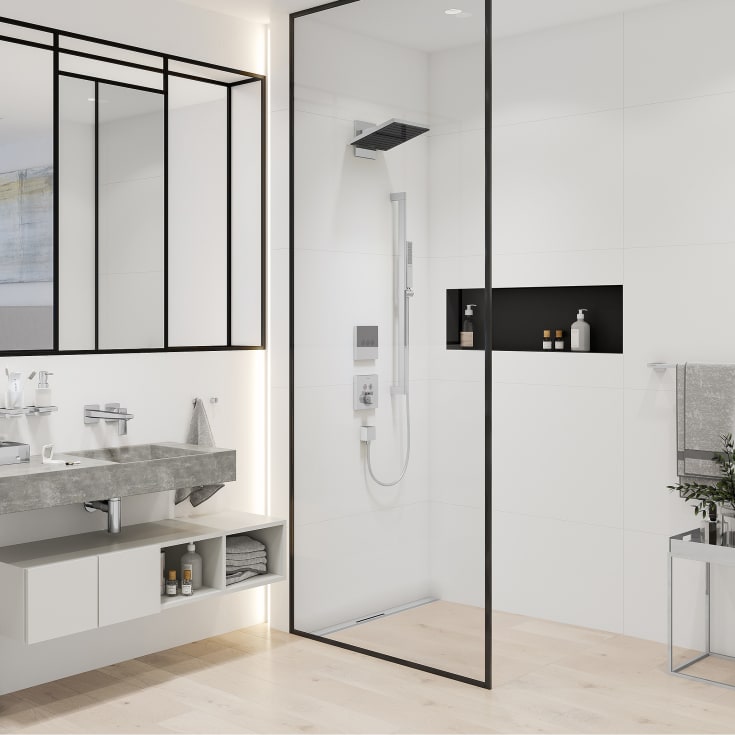Hansgrohe Pulsify E brusehoved, 26x26 cm, krom