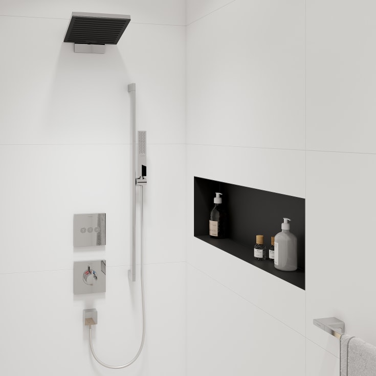 Hansgrohe Pulsify E takdusch, 26x26 cm, vattenbesparande, krom