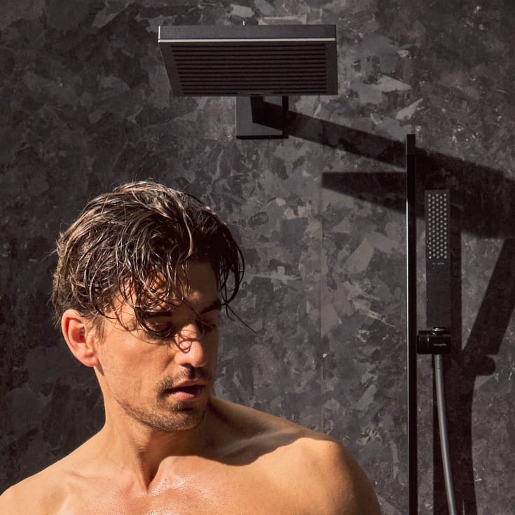 Hansgrohe Pulsify E duschset, vattenbesparande, matt svart